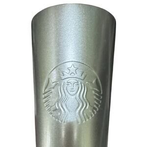Starbucks Coffee Silver Stainless Steel Cup Tumbler Tea Barista NO LID READ